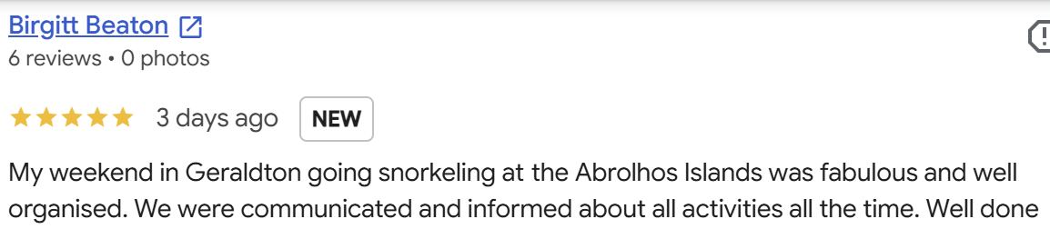 Google review from Birgitt Beaton